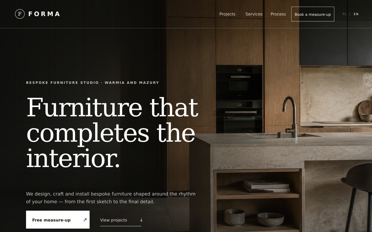 Current FORMA website — English version